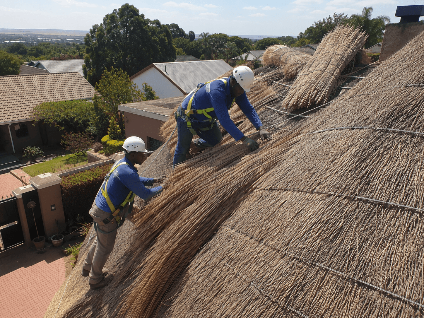 PJD Thatch team on site